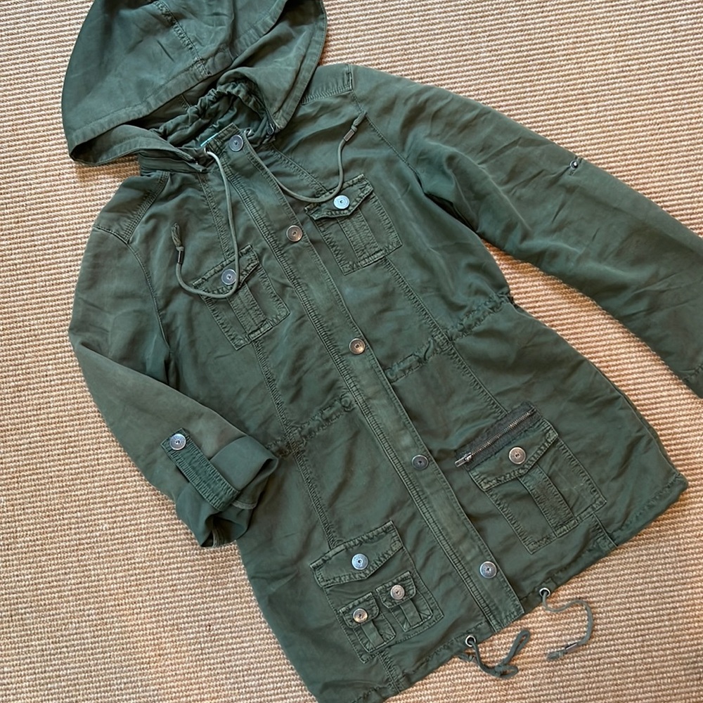 Barneys NY CO-OP Hooded Utility/Cargo Jacket